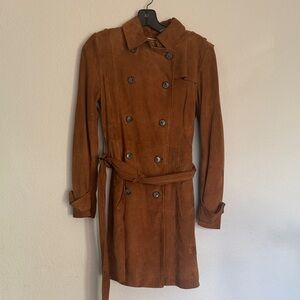 Banana Republic Tan Double-Breasted Trench Coat